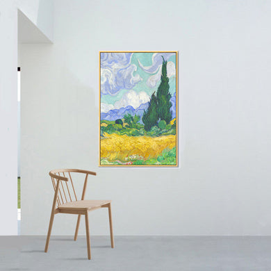 Wheat Field with Cypresses Oil Painting