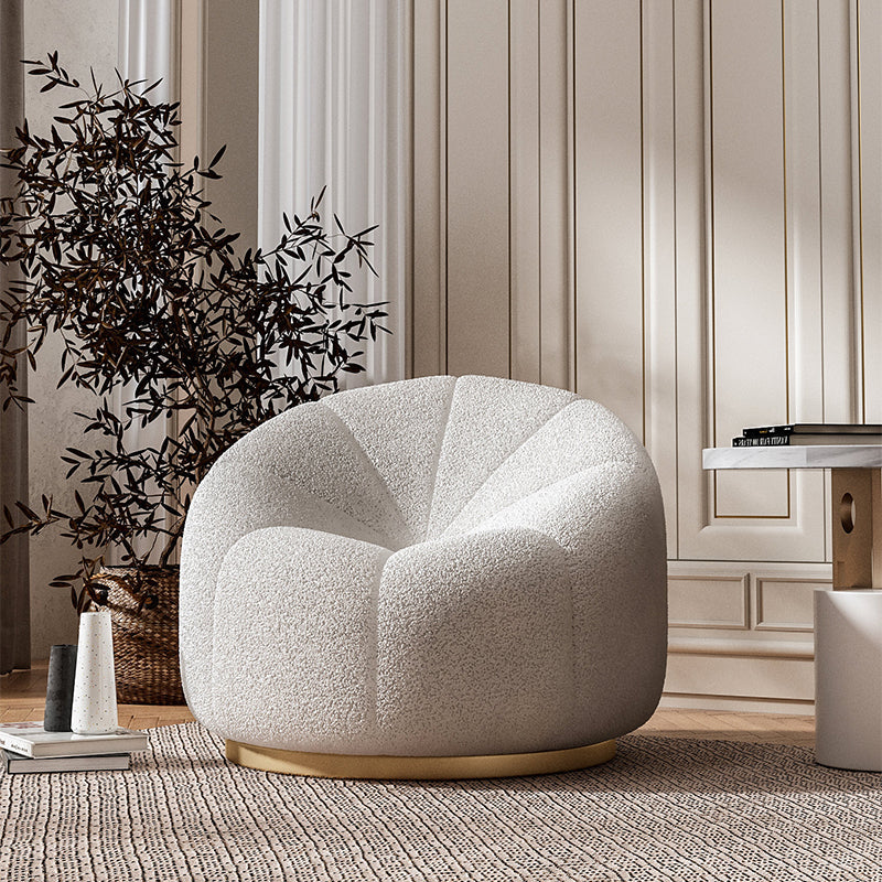 Berinhard Wide Velvet Barrel Chair