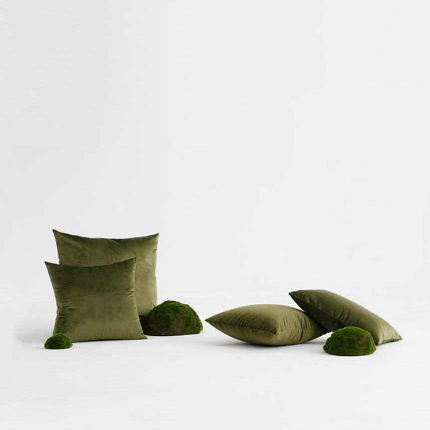 Olive Album Throw Pillow Cover & Insert