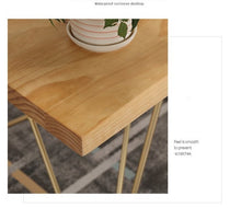 IAN Dining Table Live Edge Slab Modern Minimalist Design Nordic