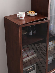 PAIGE SWEDEN Glass Display Solid Wood Living Room Cabinet Modern Minimalist