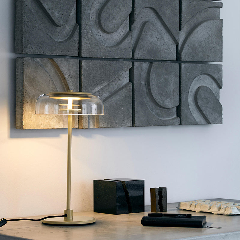 Keystone Glass Arched Lamp