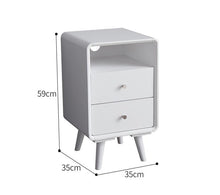 JAMES Nordic Solid Wood Bedside Cabinet Bedroom Style 35cm