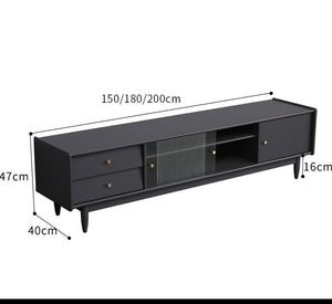 ANNE Scandinavian TV Console Audio-Visual Cabinet Solid Wood ( 4 Colours 3 Sizes )