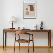 ALIVIA RITZ Modern Desk Console Table Solid Wood desk Natural / Walnut