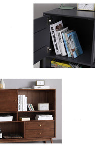 ROBERT Minimalist Bookcase Display Solid Wood