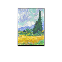 Wheat Field with Cypresses Oil Painting