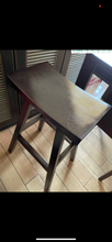Luca High Bar Stool Solid Wood Saddle High Chair Cafe BR 067 WD