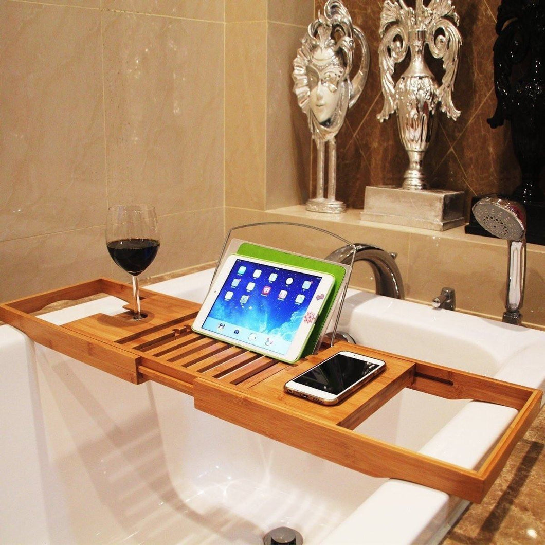 Bambusi Extendable Bathtub Caddy Tray