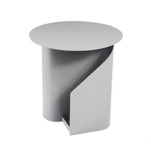 Metal Pedestal End Table with Storage